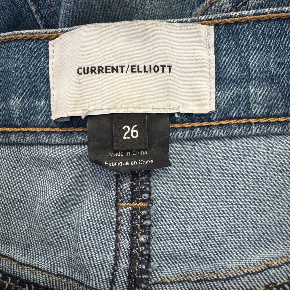 Current/Elliott Button-Fly Straight Leg Jeans 26 … - image 3